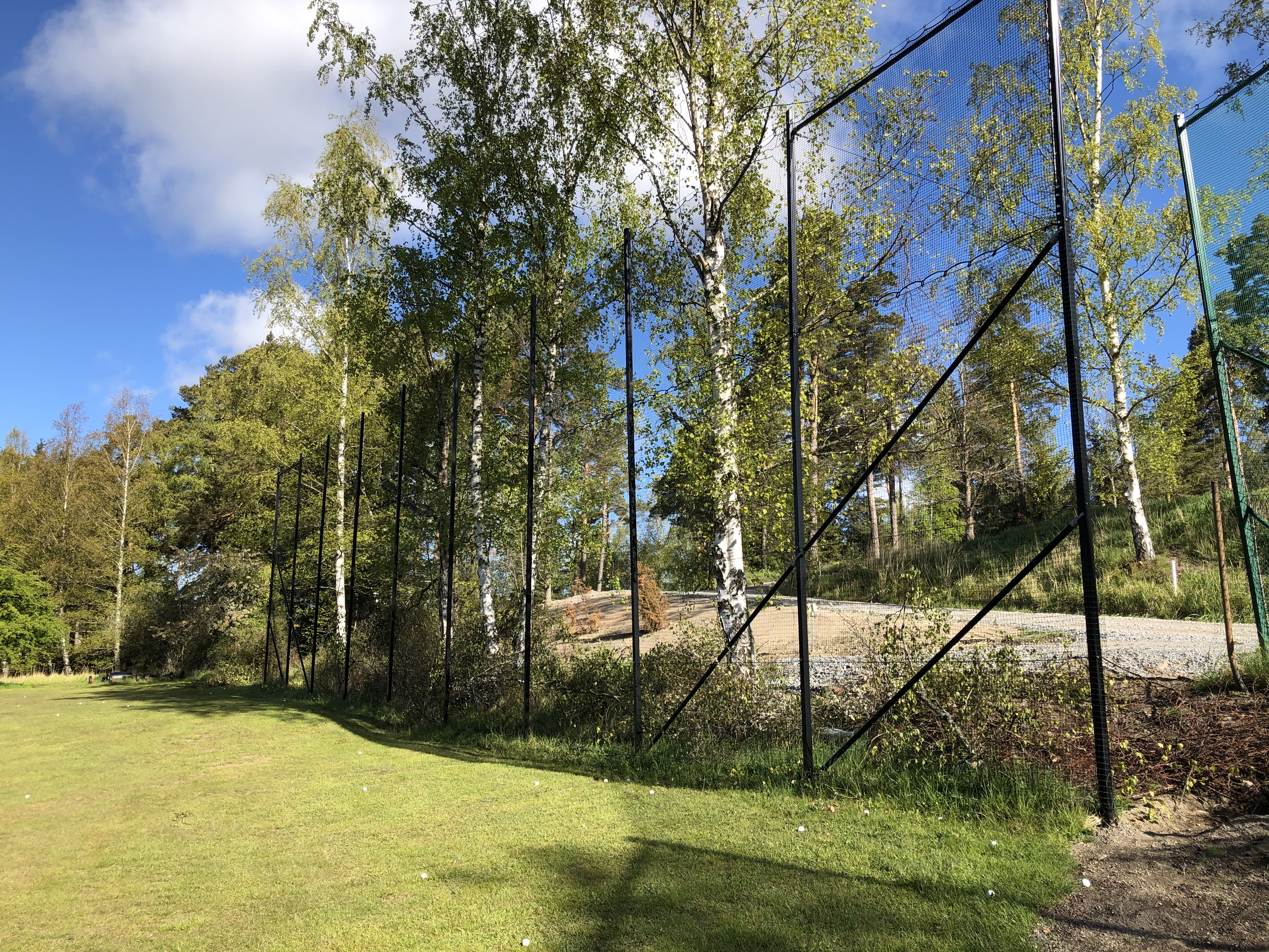 Stängsel vid golfbana